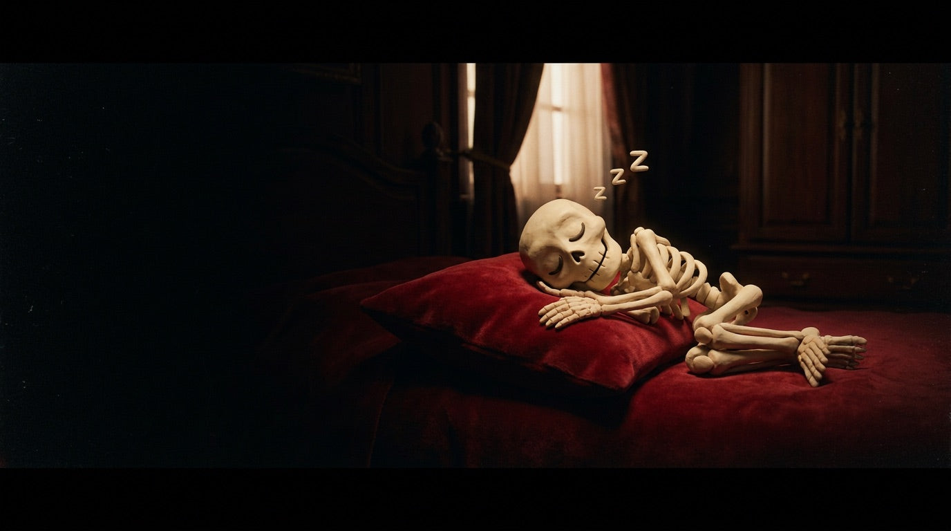 Everwell skeleton sleeping like the dead