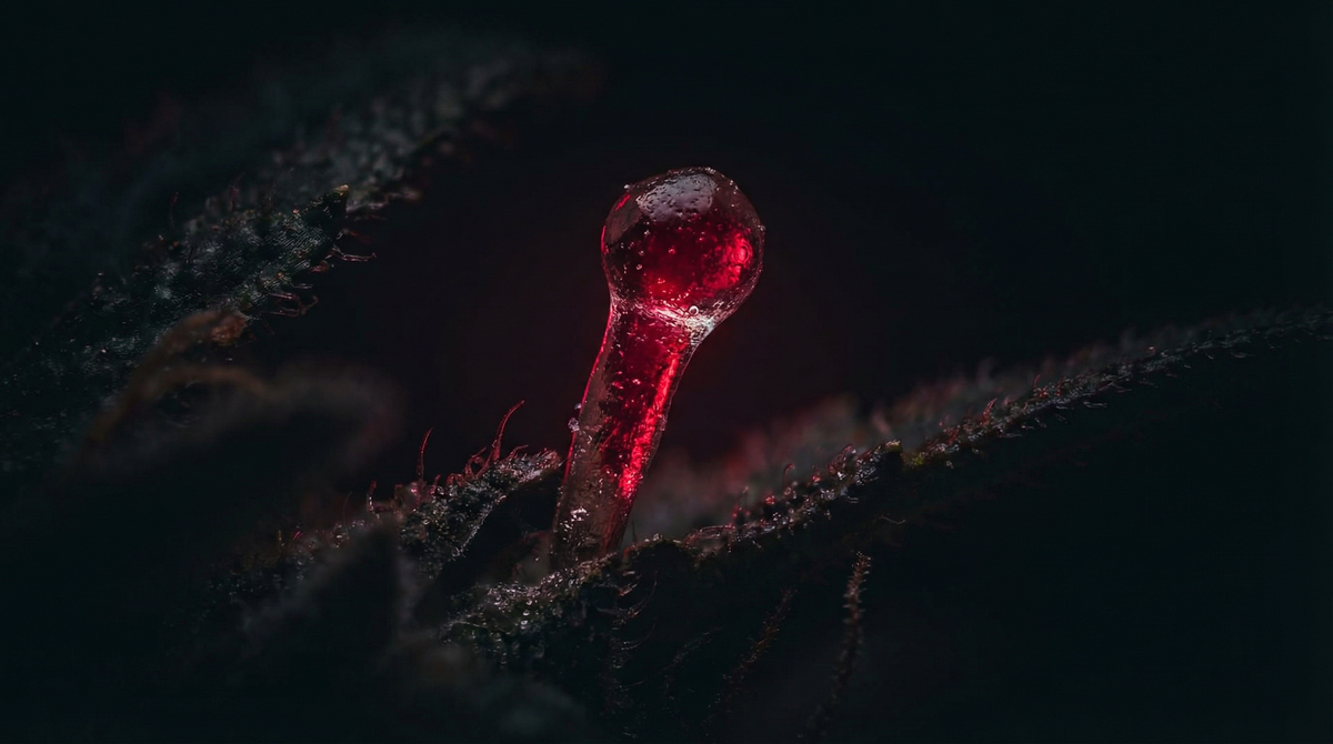 Amber hemp extract and gummies in moody night lighting — what is CBN, the sleep cannabinoid