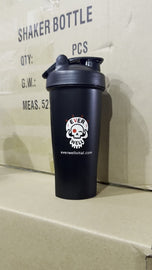 Everwell skull shaker bottle standing on the shaker bottle shipping cartons